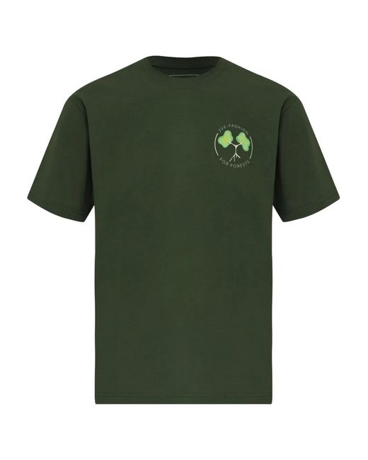 Amir Slama Green Graphic-Print T-Shirt