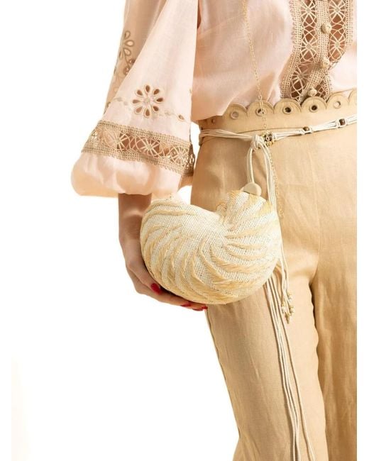 Poolside Natural Anna Chain Clutch
