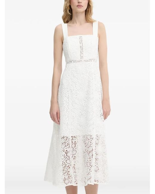 Morgan White Square-Neck Dress