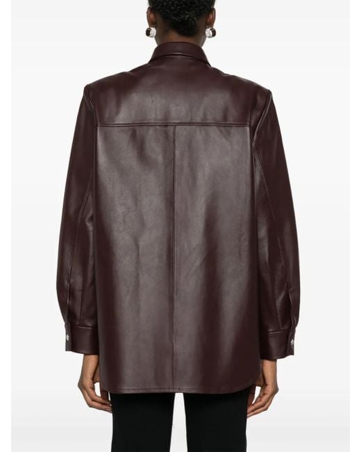 新品未使用　ohtoro Leather Shirt Jacket brown IRO Leather Shirt Jacket in Brown | Lyst
