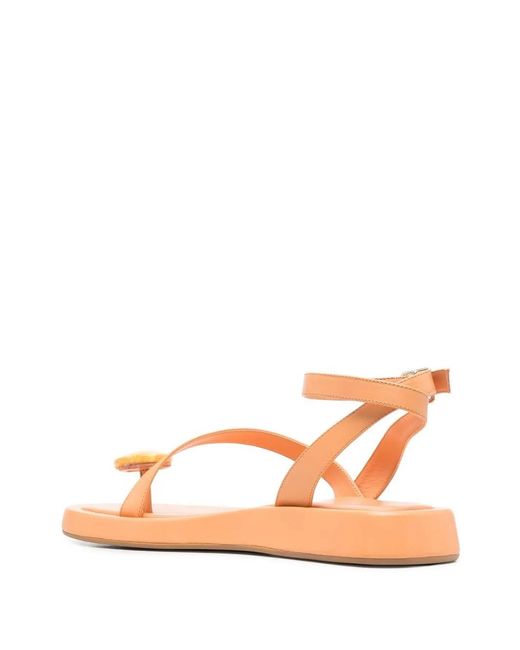 Gia Borghini Pink Sandales À Bout Ouvert