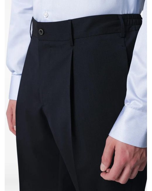 Santaniello Blue Irno Pleated Trousers for men