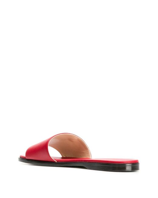 Jimmy Choo Minea Flat Sandals in Red - Lyst