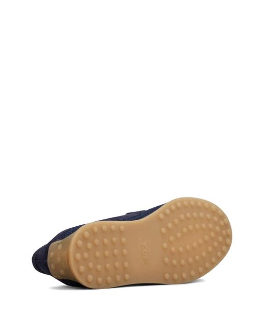 Tod's Blue Buckle-Detail Suede Loafers