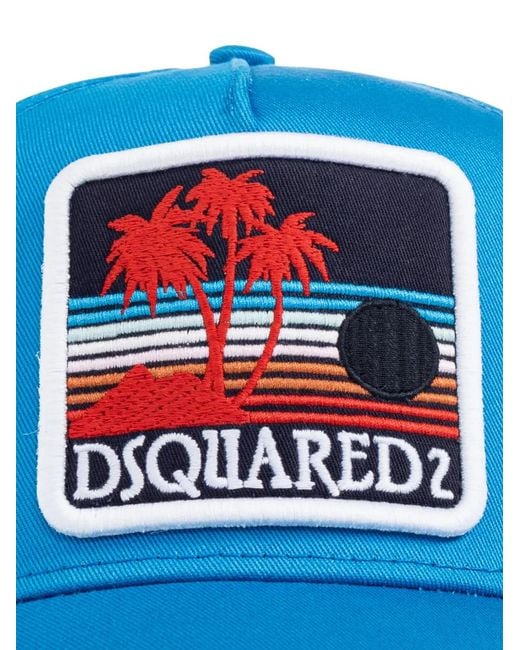 DSquared² Blue Patch Baseball Cap for men