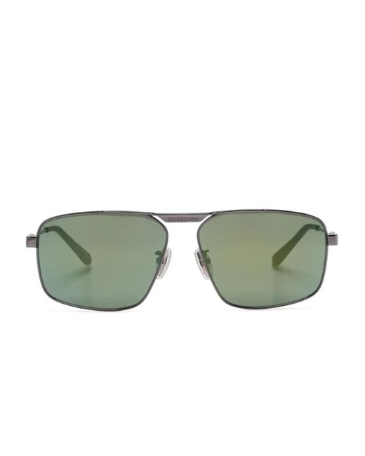 Balenciaga Green Tag 2.0 Navigator Sunglasses for men