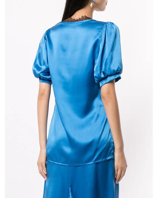 Macgraw Blue 'Shadow' Bluse