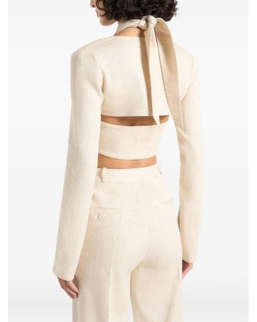 Manière De Voir Natural Wendy Crossover-Bolero Top