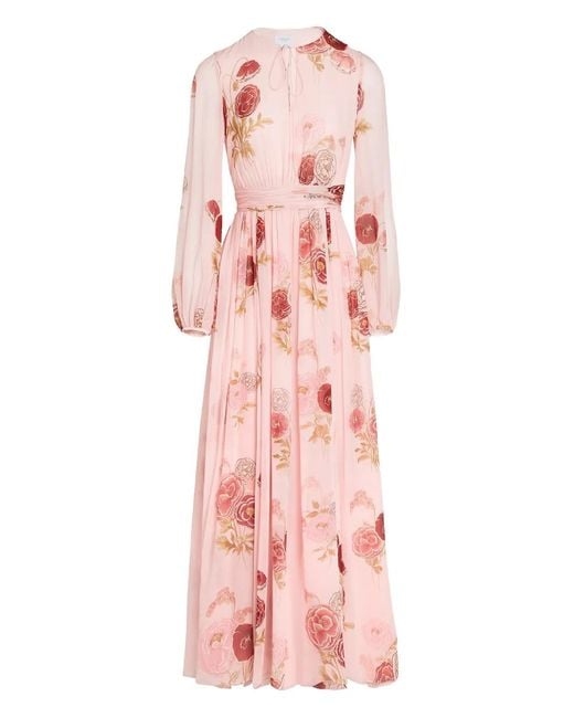 Giambattista Valli Pink Floral Maxi Dress