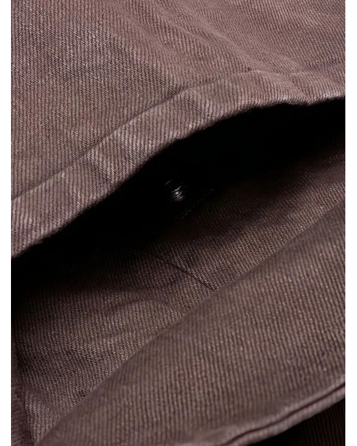 Sacai Brown Buckle Cargo Denim Pants for men