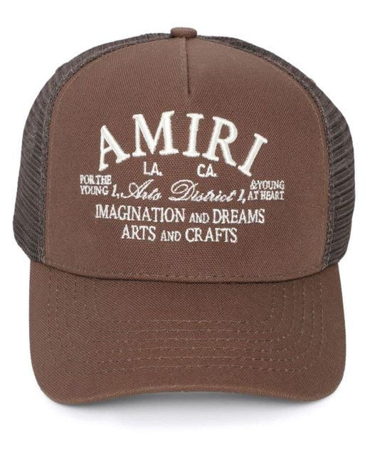 Gorra con logo bordado Amiri de hombre de color Brown