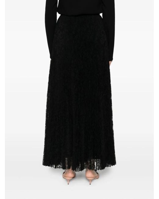 Ermanno Scervino レース プリーツマキシスカート Black