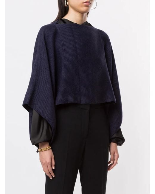 Voz Blue Solid Cropped Jumper