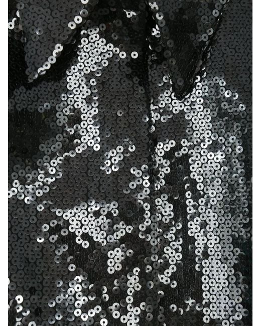 Alberta Ferretti Black Sequinned Shirt