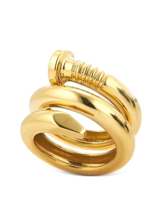 David Webb Metallic Large Nail Ring