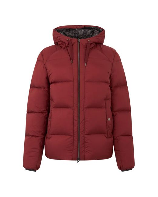 Herno Red Padded Hooded Jacket for men
