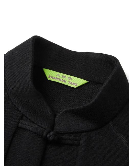 Shanghai Tang Black Veste Boutonnée À Détail Noué