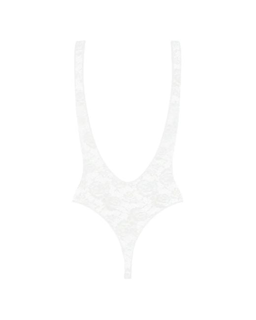 Maison Close White Flashback Backless Bodysuit