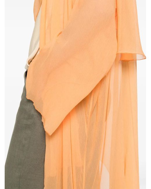 Ermanno Scervino Orange Ruffled Cape