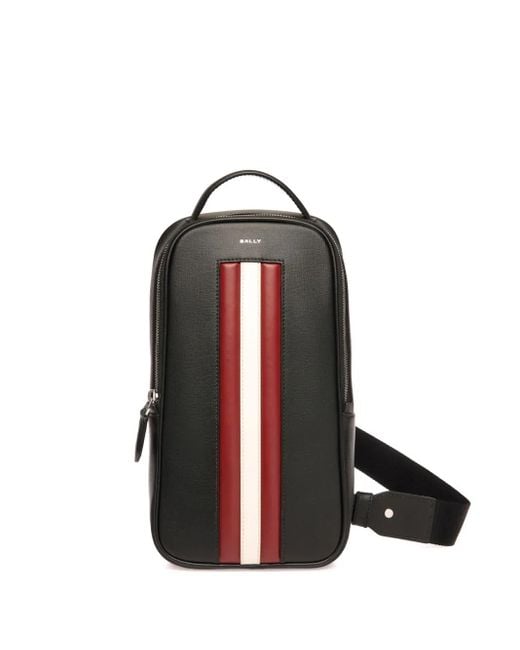 Bally Black Mythos Logo-Print Shoulder Bag for men