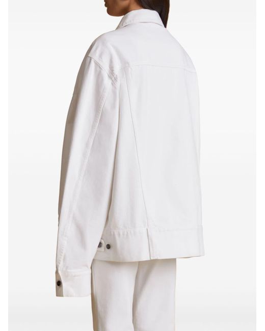 Khaite White Rizzo Panelled Denim Jacket