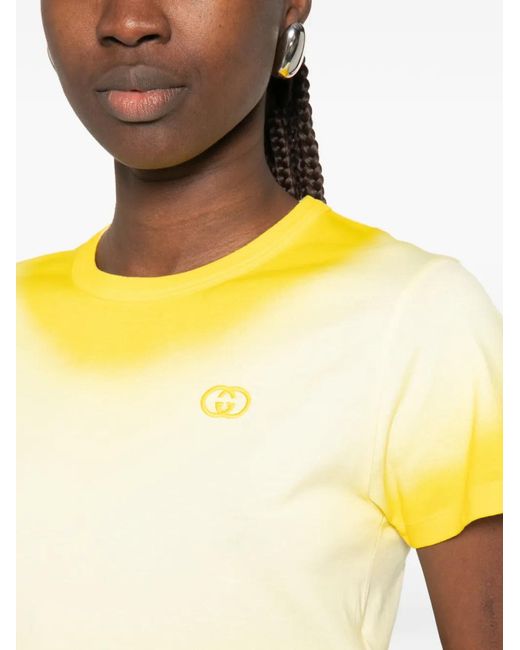 Gucci Yellow Logo Ombre T-Shirt