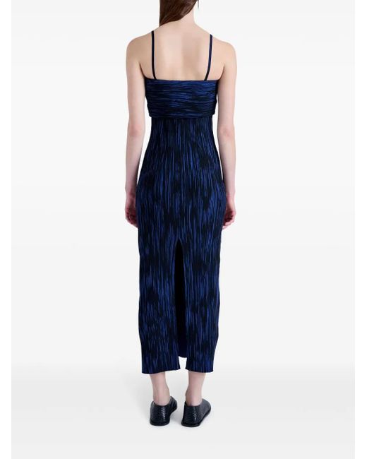 Proenza Schouler Blue Ribbed Knit Maxi Dress
