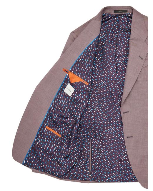 Paul Smith Purple Wool Single-Breasted Suit for men