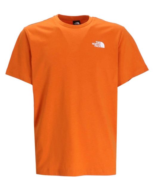 The North Face Orange Redbox Logo-print T-shirt for men