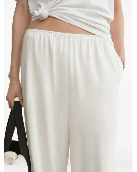 Totême White Elasticated Trousers