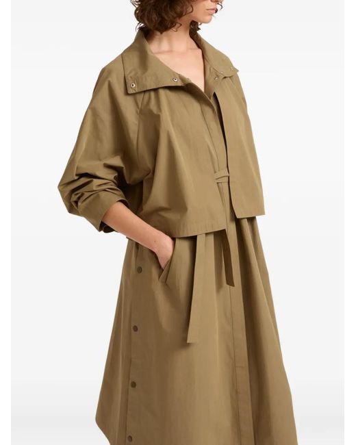 Yves Salomon Natural Oversized Cotton Coat