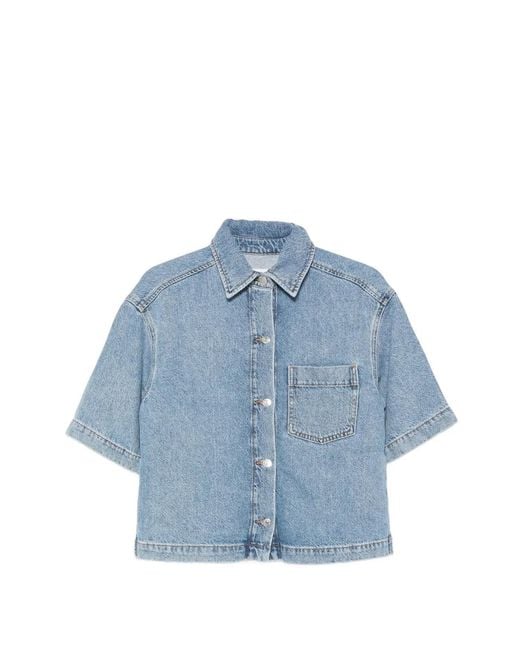 Marc O' Polo Blue Short-Sleeve Denim Shirt
