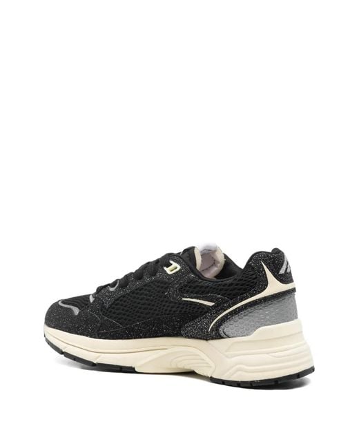 Autry Black Hyperway Glitter-Effect Sneakers