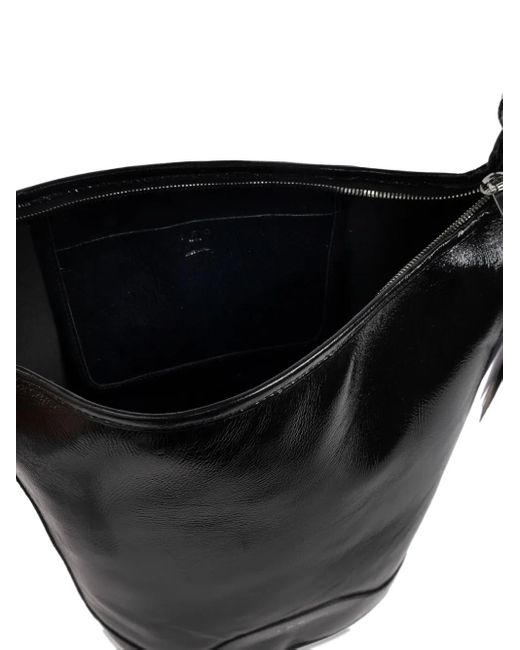 IRO Black Leather Bucket Bag