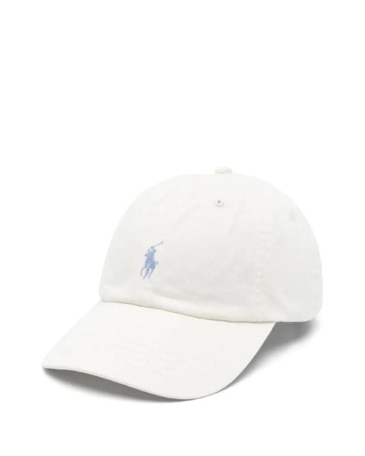 Polo Ralph Lauren White Polo Pony-Motif Baseball Cap