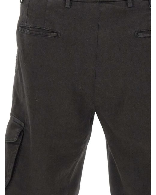 Kiton Gray Cargo-Pocket Button Shorts for men