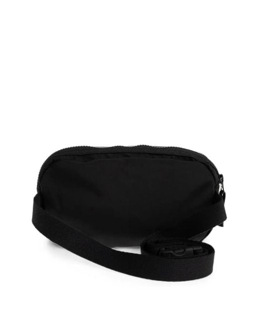 Stone Island Black Logo-Patch Belt Bag for men