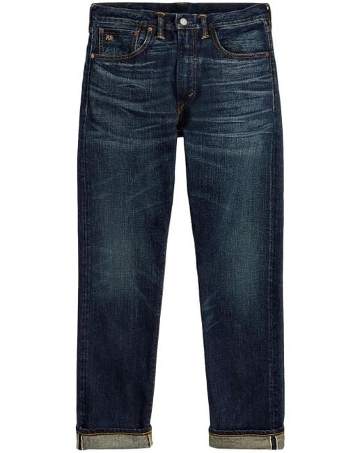 RRL Blue High Slim Jeans for men