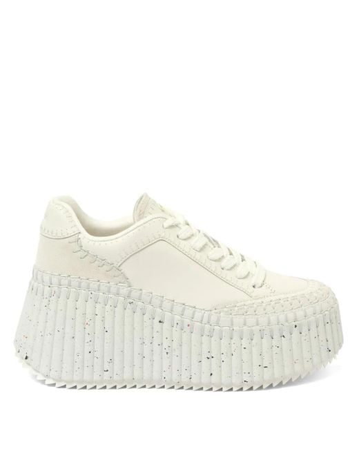 Chloé White Nama Slip-On-Sneakers