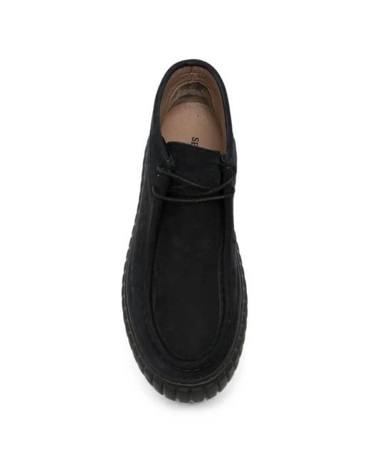 SERGIO MORETTI FIRENZE Black Lace-Up Desert Boots