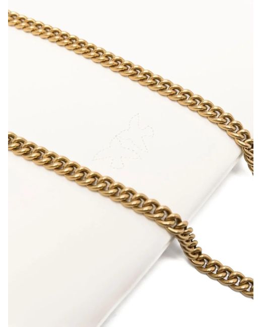 Pinko White Logo-plaque Satchel Bag