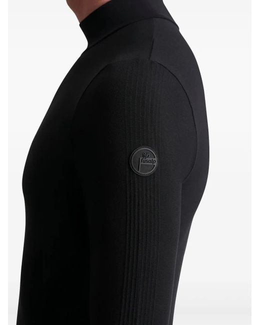 Fusalp Black High-Neck Seamless Vest for men