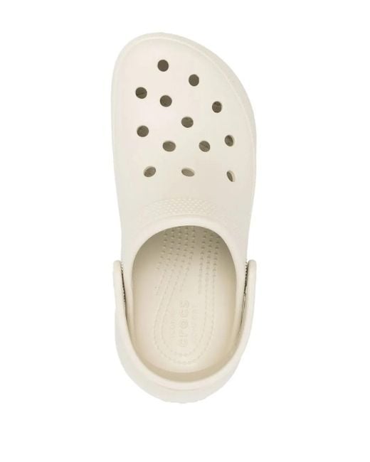 CROCSTM Natural Ankle-Strap Sliders