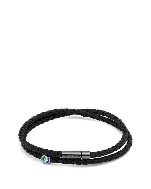 Tateossian Black Mini Pop Braided Bracelet