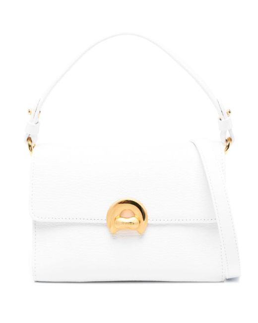 Coccinelle White Small Binxie Leather Cross Body Bag