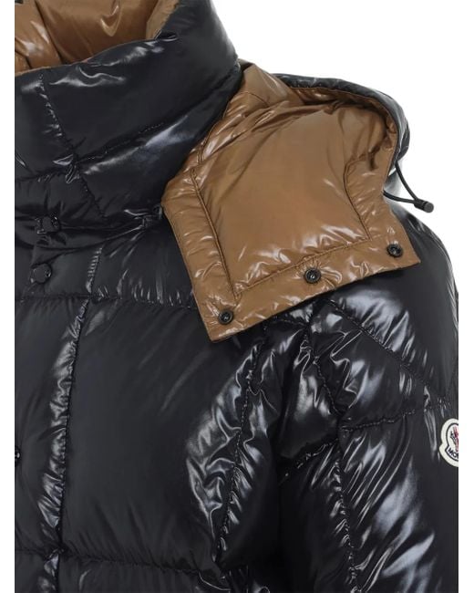 Moncler Black Parana Glossy Hooded Short Down Jacket for men