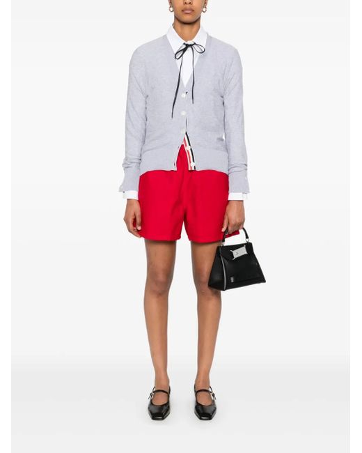 Thom Browne White Cable-Knit Cardigan