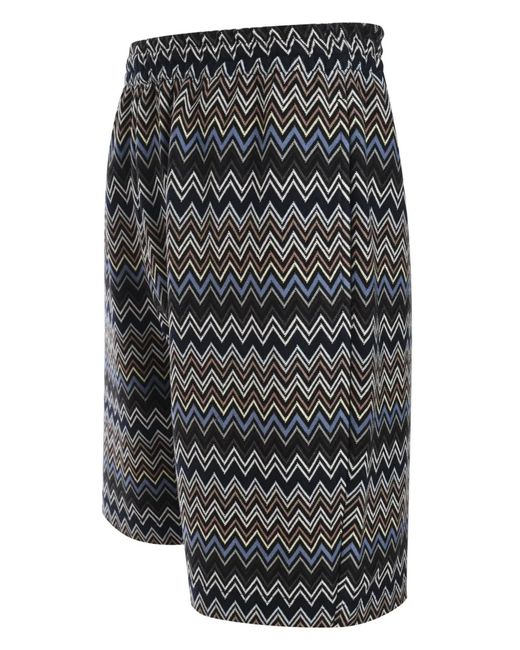 Missoni Gray Zigzag Shorts for men