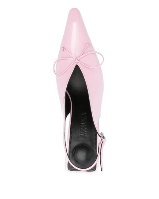 Jacquemus Pink 110Mm Les Slingbacks Cubisto Pumps