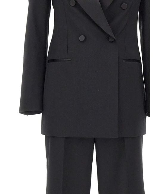 Tagliatore Black S-Eleniaad Double-Breasted Trouser Suit